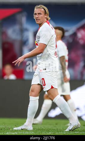 Leipzig, Germany. 21st July, 2022. Soccer: Test matches, RB Leipzig - FC Liverpool at the Red Bull Arena. Leipzig's player Emil Forsberg. Credit: Jan Woitas/dpa/Alamy Live News Stock Photo