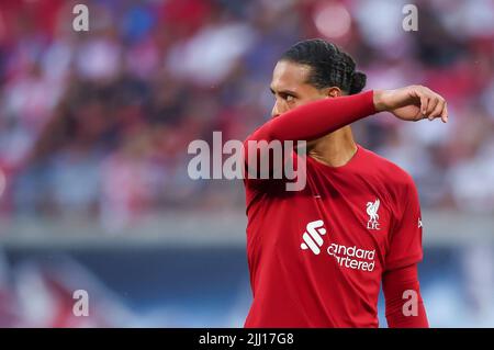 Leipzig, Germany. 21st July, 2022. Soccer: Test matches, RB Leipzig - FC Liverpool at the Red Bull Arena. Liverpool's player Virgil van Dijk. Credit: Jan Woitas/dpa/Alamy Live News Stock Photo