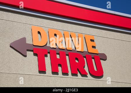 Burger King restaurant signage Stock Photo