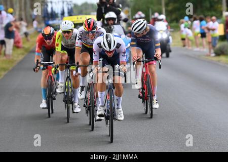 Cahors, France. 22nd July, 2022. during Stage 19 of the Tour De France, Castelnau-Magnoac to Cahors. Credit: David Stockman/Godingimages/Alamy Live News Stock Photo