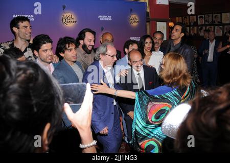 The cast and crew of The Kite Runner on Broadway celebrate their opening night After Party at Sardi's in New York, NY on July 21, 2022. (Photo? by Efren Landaos/Sipa USA) Stock Photo