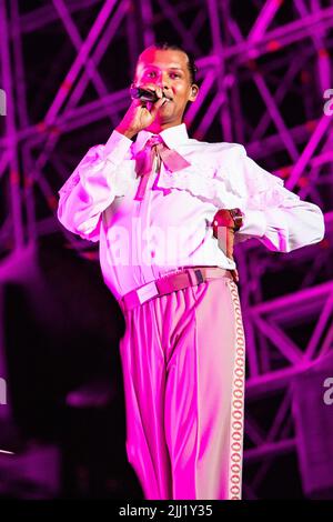 Milan Italy. 20 July 2022. The Italian rapper Samuele Roveda known on ...