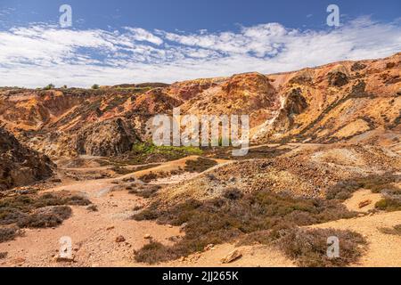 Parys Mountain open cast copper mine, Anglesey, North Wales Stock Photo