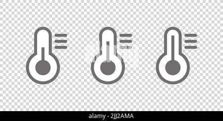 thermometer icon set isolated on a white background Stock Photo