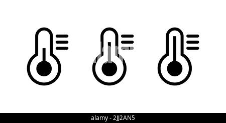 thermometer icon set isolated on a white background Stock Photo