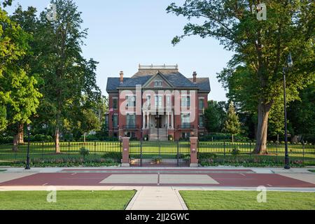 Illinois governors mansion in Springfield on a sunny afternoon in the summer Stock Photo
