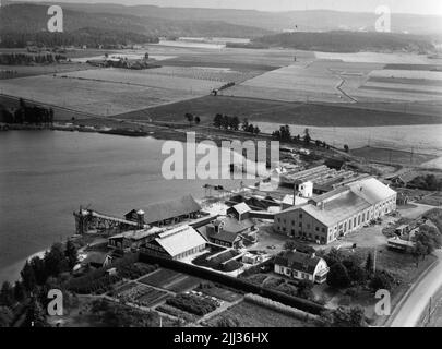 Hammer, the glassworks from above Stock Photo