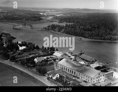 Hammer, the glassworks from above Stock Photo