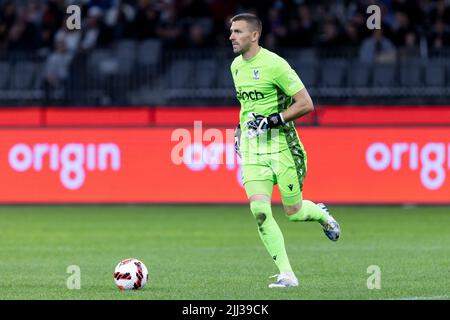 Perth, Australia, 22 July, 2022. Vicente Guaita of Crystal Palace during the ICON Festival of International Football match between Crystal Palace and Leeds United at Optus Stadium on July 22, 2022 in Perth, Australia. Credit: Graham Conaty/Speed Media/Alamy Live News Stock Photo
