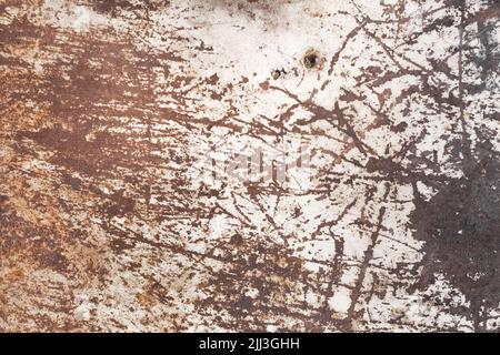 Metal old scratched texture abstract pattern steel background white grunge worn. Stock Photo