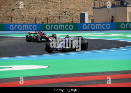 Le Castellet, France. 22nd July, 2022. 22.07.2022, Circuit Paul Ricard, Le Castellet, FORMULA 1 LENOVO GRAND PRIX DE FRANCE 2021&#xA; , im Bild&#xA;Alexander Albon (GBR), Williams Racing, Robert Kubica (POL), Alfa Romeo Racing Orlen Credit: Live Media Publishing Group/Alamy Live News Stock Photo