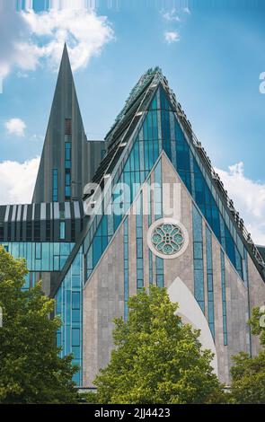 Leipzig, Germany - June 25, 2022: The new Augusteum as Leipzig University's main building with the Paulinum. It stands at the site of the old universi Stock Photo