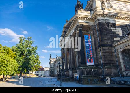 Dresden, Germany - June 28, 2022: Art gallery in the Lipsiusbau, exhibition space for the Dresden State Art Collections. Located in the academy of fin Stock Photo