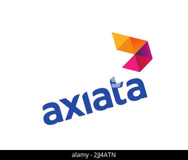 Axiata Group, rotated logo, white background B Stock Photo - Alamy