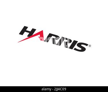 Harris Corporation, Rotated Logo, White Background B Stock Photo