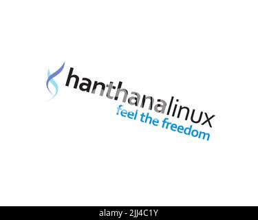 Hanthana Linux operating system, rotated logo, white background Stock ...