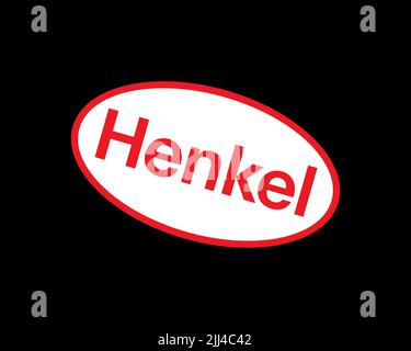 Henkel Electronic Materials, rotated logo, black background B Stock Photo