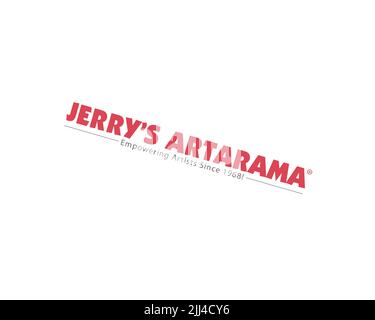 Jerry's Artarama, Rotated Logo, White Background B Stock Photo