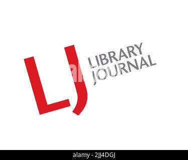 Library Journal, Rotated Logo, White Background Stock Photo