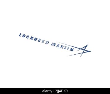 Lockheed Martin Aeronautics, Rotated Logo, White Background B Stock Photo