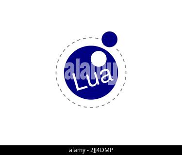 Lua programming language, rotated logo, white background B Stock Photo ...