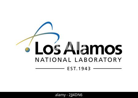 Los Alamos National Laboratory, Logo, White Background Stock Photo