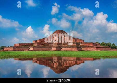 Paharpur Buddhist Monastery at Paharpur village in Badalgachhi Upazila under Naogaon District of Bangladesh. It is among the best-known Buddhist vihar. Stock Photo