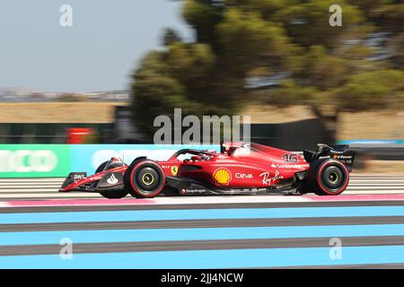 jul 22 2022 Le Castellet, France - F1 2022 France GP - free practice 2 -  Charles Leclerc (MON) Ferrari F1-75 Stock Photo