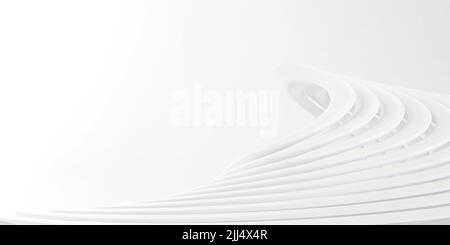 Light shine on white lines. White wave texture soft wallpaper. An element for design. Purity 3d rendering image. Stock Photo