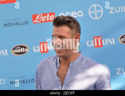 July 21, 2022: GIFFONI VALLE PIANA,ITALY - July 21,2022: Francesco Gabbani at Giffoni Film Festival 2022 - on July 21, 2022 in Giffoni Valle Piana, Italy. (Credit Image: © Pacific Press via ZUMA Press Wire) Stock Photo