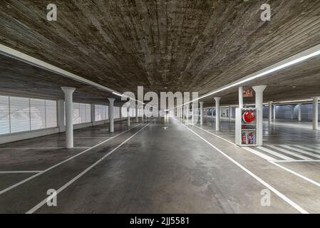 Empty muti storey car park Stock Photo