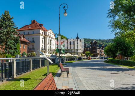 Krynica Zdroj, Małopolskie Voivodeship / Poland - July 16 July 2022: Krynica-Zdroj - a city in Poland located in the Małopolskie Voivodeship, in Nowos Stock Photo