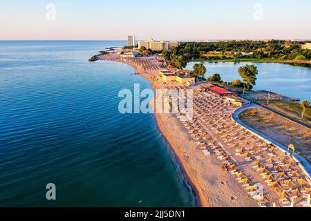 NUDIST BEACH ON THE BLACK SEA, GOLDEN SANDS, VARNA, BULGARIA, EUROPE
