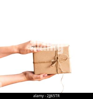 gift careful delivery presents shipping Stock Photo