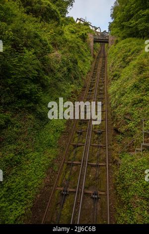 The Lynton and Lynmouth Cliff Railway Stock Photo