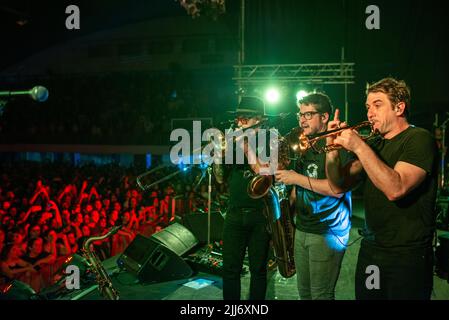 No Te Va a Gustar Rock Band performs at Corrientes, Argentina Stock Photo