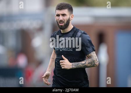 New signing Doğukan Sinik of Hull City during the pre match warm up Stock Photo