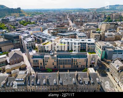 Aerial photo St James Quarter Edinburgh Scotland UK Stock Photo