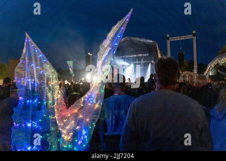 CarFest North, Cheshire, UK. 23rd July, 2022. “Faithless Soundsystem” at CarFest North, Hosted by Chris Evans, the perfect weekend for the whole family, bringing seven magical festivals packed with iconic cars, stars and music, all whilst raising money for children's charities. Credit: Julian Kemp/Alamy Live News Stock Photo