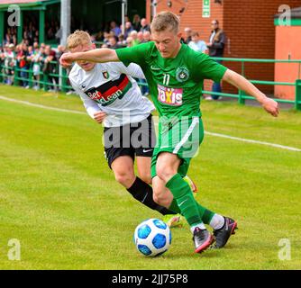 Dundela Vs Glentoran (Pre-Season Friendly) Wilgar Park, Belfast, 23/07/22 Stock Photo