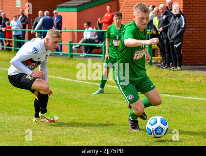 Dundela Vs Glentoran (Pre-Season Friendly) Wilgar Park, Belfast, 23/07/22 Stock Photo