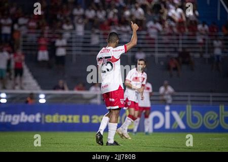 Maceio, Brazil. 23rd July, 2022. AL - Maceio - 07/23/2022 - BRAZILIAN B 2022, CRB X NOVO HORIZONTINO - Yago CRB player during a match against Novorizontino at the Rei Pele stadium for the Brazilian championship B 2022. Photo: Celio Junior/AGIF/Sipa USA Credit: Sipa USA/Alamy Live News Stock Photo