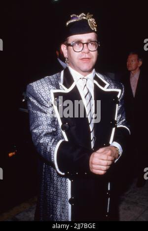 Elton John at Nicky Blair's Restaurant in Hollywood, California June 25, 1987. Credit: Ralph Dominguez/MediaPunch Stock Photo