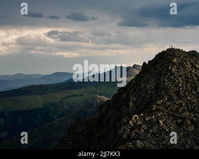 View from Chopok rocky mountain in Low Tatras in Slovakia in summer 2022 Stock Photo