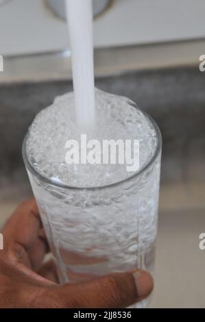 Copenhagen /Denmark/24 July 2022/ Clen tap water in danish caital Copenahgen Denmark.   (Photo..Francis  Dean/Dean Pictures. Stock Photo