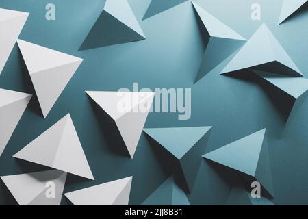 Triangular elements of paper, abstract Stock Photo