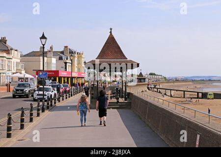 Esplanade, Burnham-on-Sea, Sedgemoor, Somerset, England, Great Britain, United Kingdom, UK, Europe Stock Photo