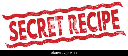 SECRET RECIPE text written on red round vintage rubber stamp Stock Photo -  Alamy