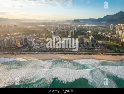 Aerial view of Barra da Tijuca - Rio de Janeiro, Brazil Stock Photo