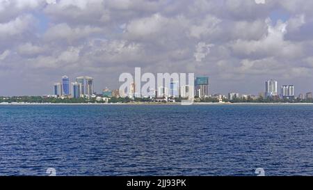 Dar es Salaam cityscape in Tanzania from sea Africa Stock Photo